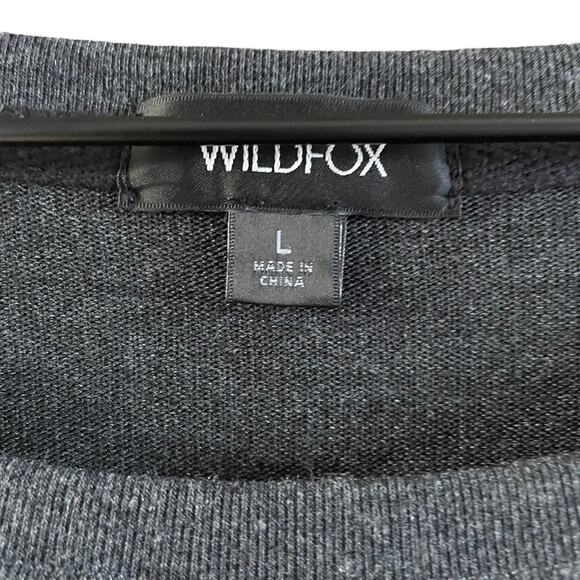 Wildfox Happy Days Ahead Dark Gray Lightweight Sweatshirt Women’s Large NWT - Picture 3 of 8